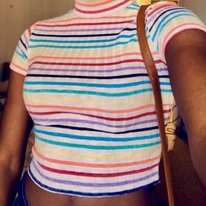 Striped cropped top
